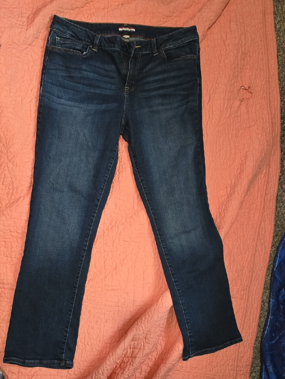 Tommy Hilfiger, 2014 Women's Dark Blue Straight-Leg Curvy stretch Jeans